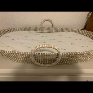 Baby changing woven basket